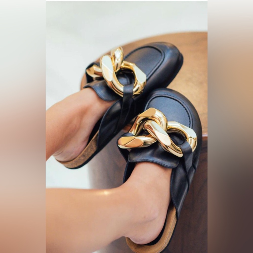 NWB JW Anderson Chain Loafers Mules Sz 39